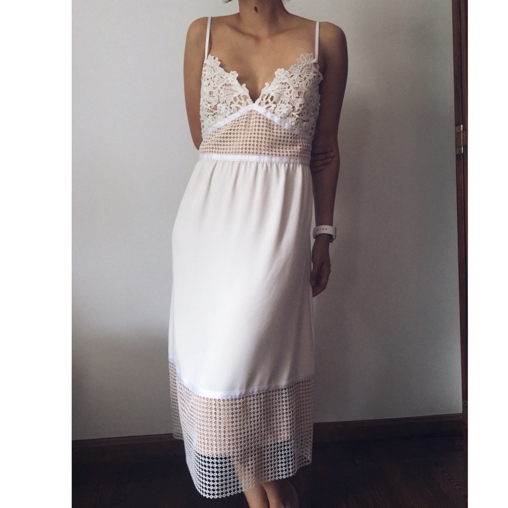 Theory Melaena Ivory Crepe Dress